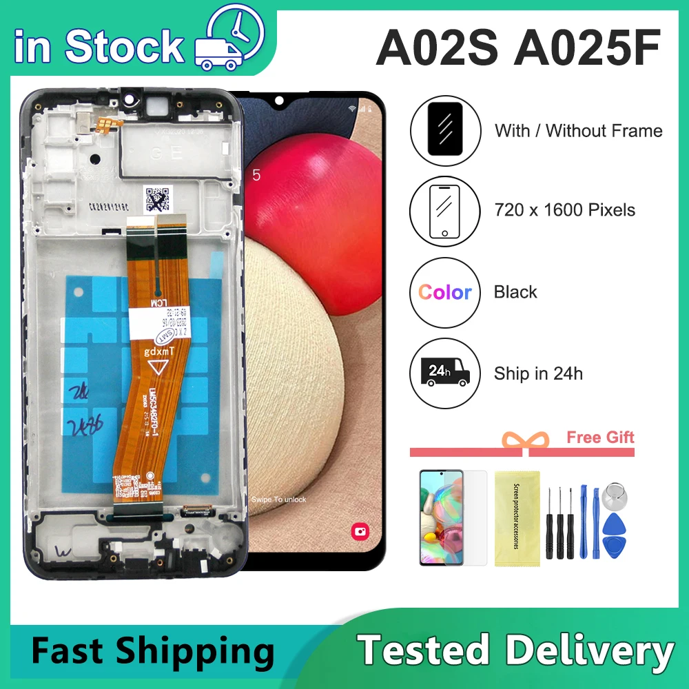 Для Samsung A02S ЖК-дисплей сенсорный экран дигитайзер Замена для Samsung A025F A025G SM-A025F дисплей