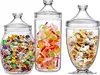 Plastic Apothecary Jars, 3-Piece Set (52/46/46 oz), Acrylic Jars with Lids, Bathroom Canisters, Candy Buffet, Wedding Display 4