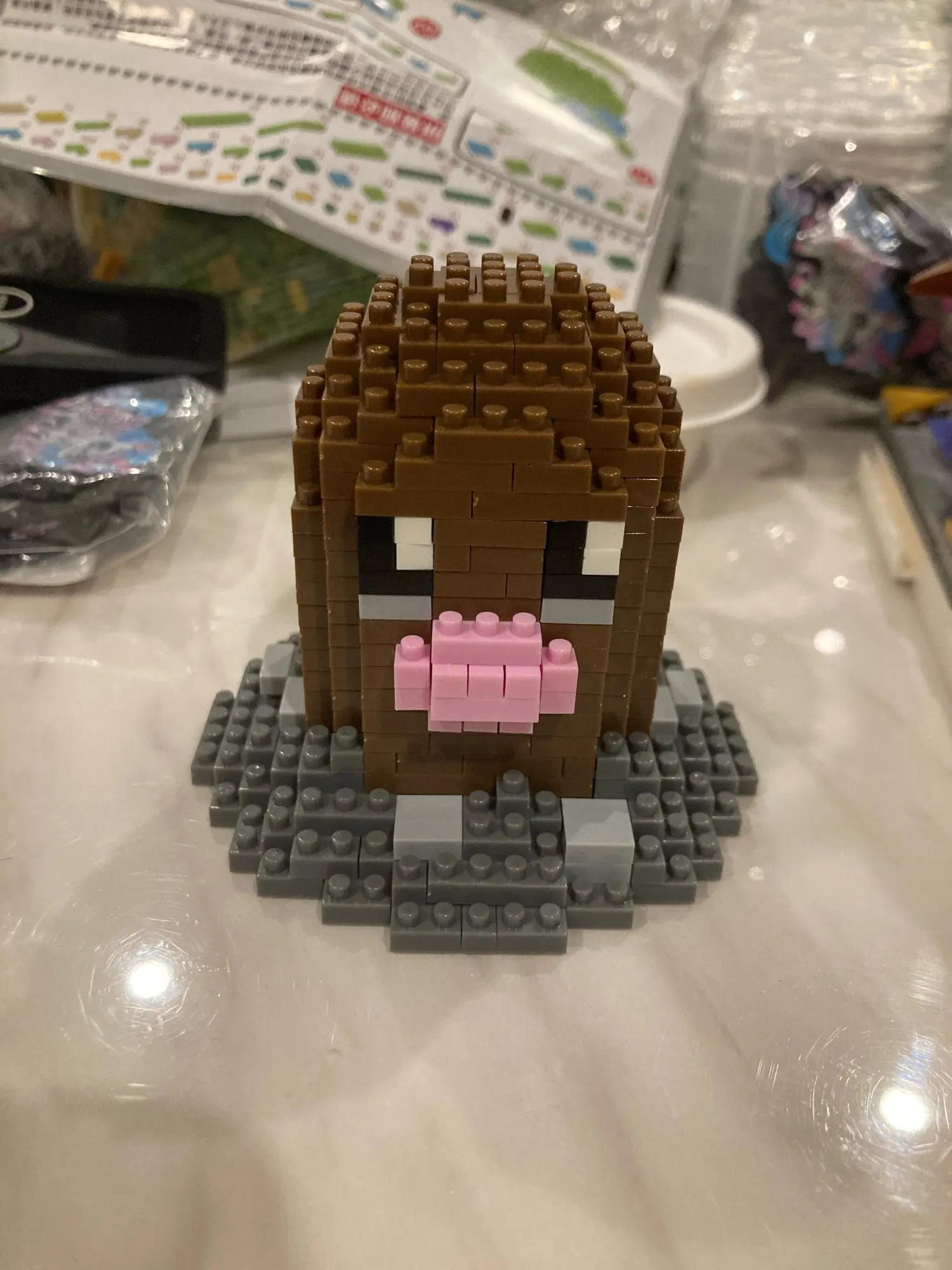 DIY Pokemon Blocks Small Cartoon Mini Building Block Pikachu Charizard Eevee Mewtwo Anime photo review