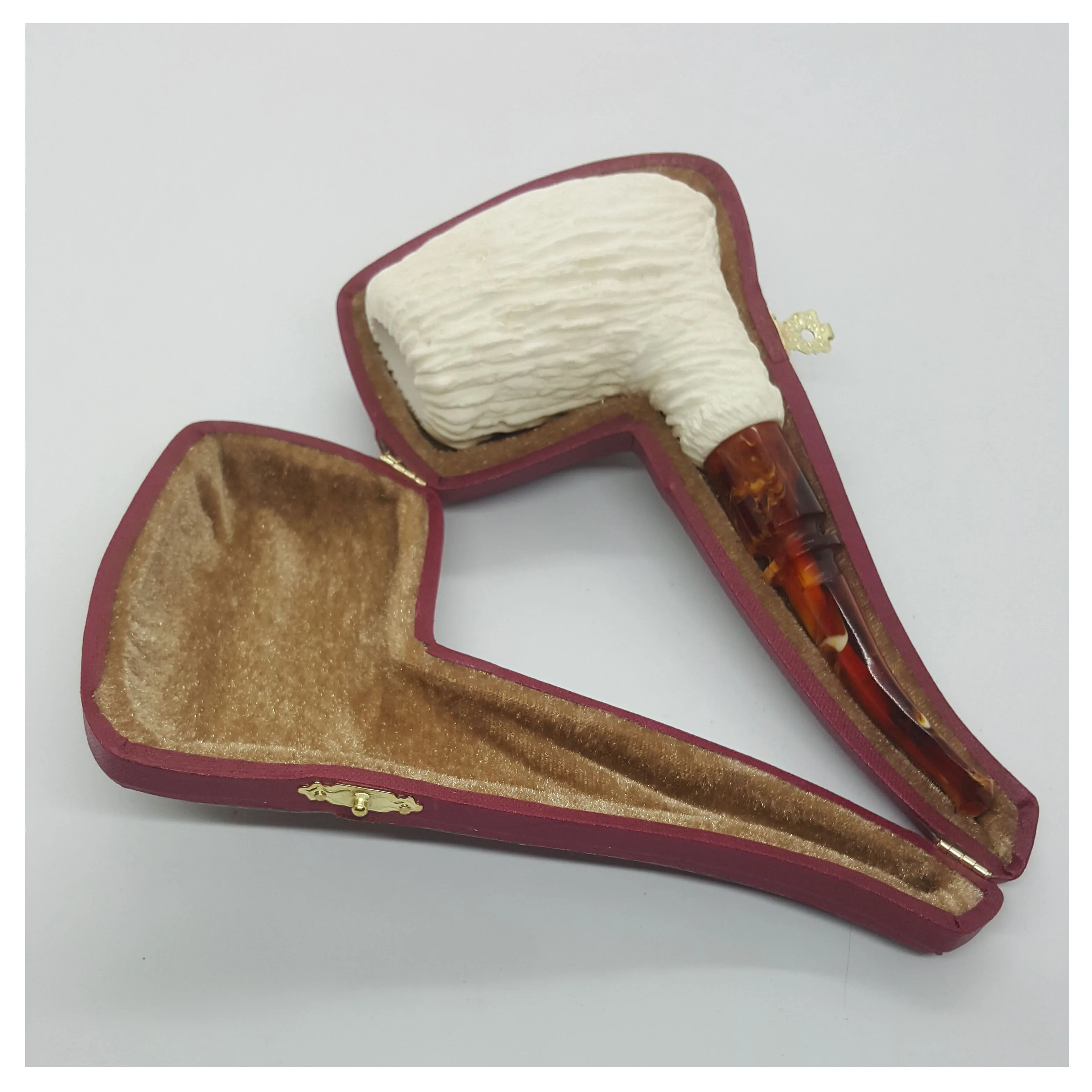 

Handmade Natural-Meerschaum Long Pipes-Smoking-Tobacco-Pouch Holder-Smoke Mouthpiece-High Quality Material-Pipe Filters-Gift