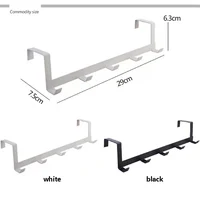 Bedroom Hooks Over The Door 5 Hooks Home Bathroom Organizer Rack Clothes Coat Hat Towel Hanger Bathroom Kitchen Accessories 5