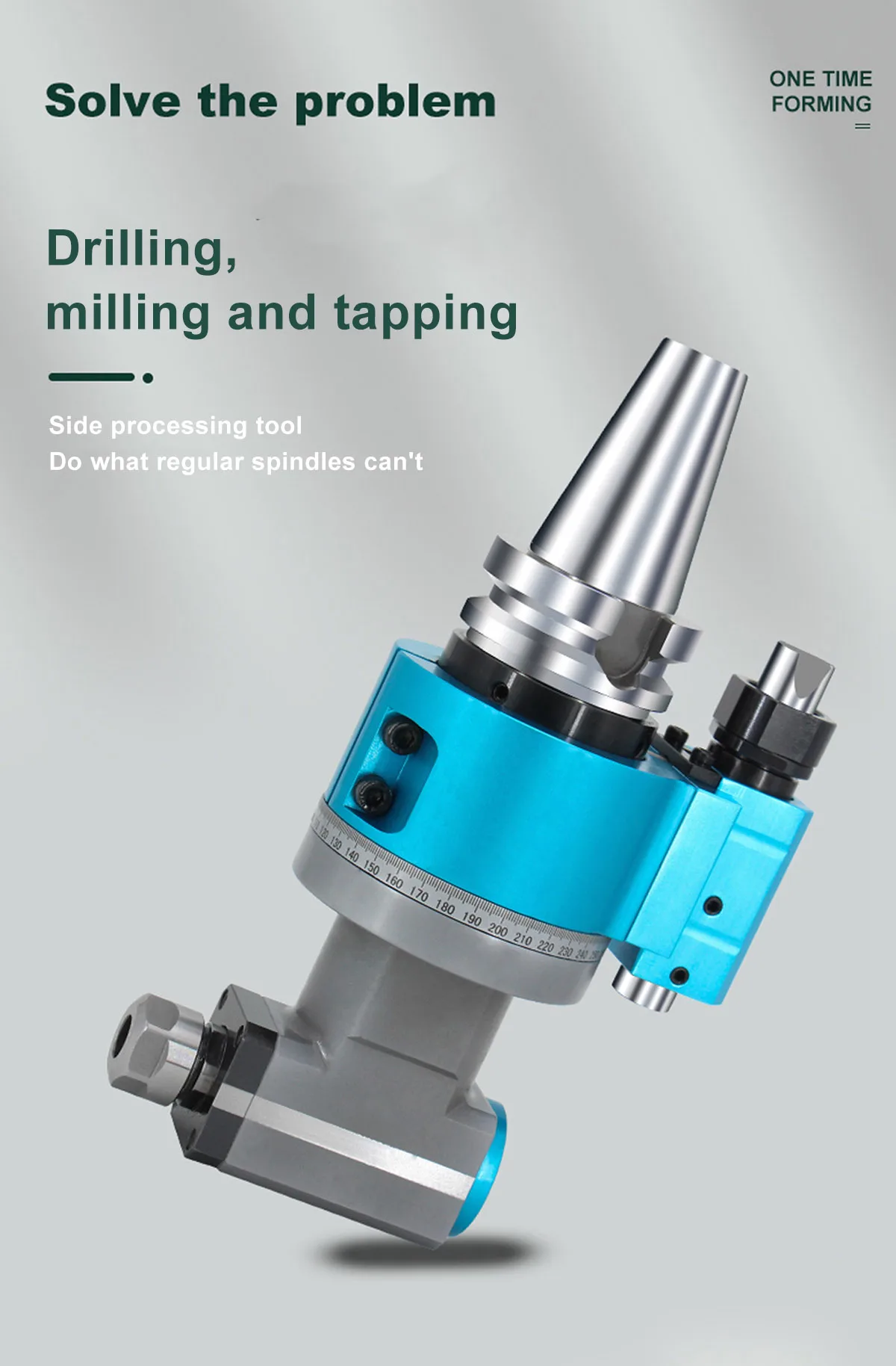 90° Angle Head CNC Milling Head Custom AG90-ER ISO BT CAT SK