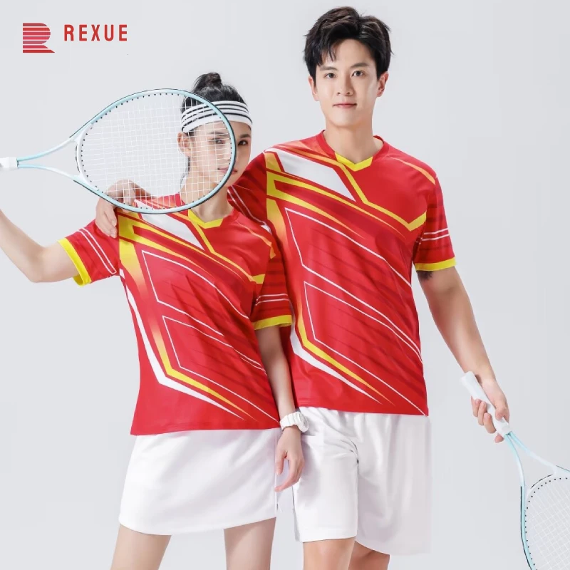 Men/Women/Kids Badminton Table Tennis T-Shirt Clothes Training Exercise Breathable Quick-dry Fabric