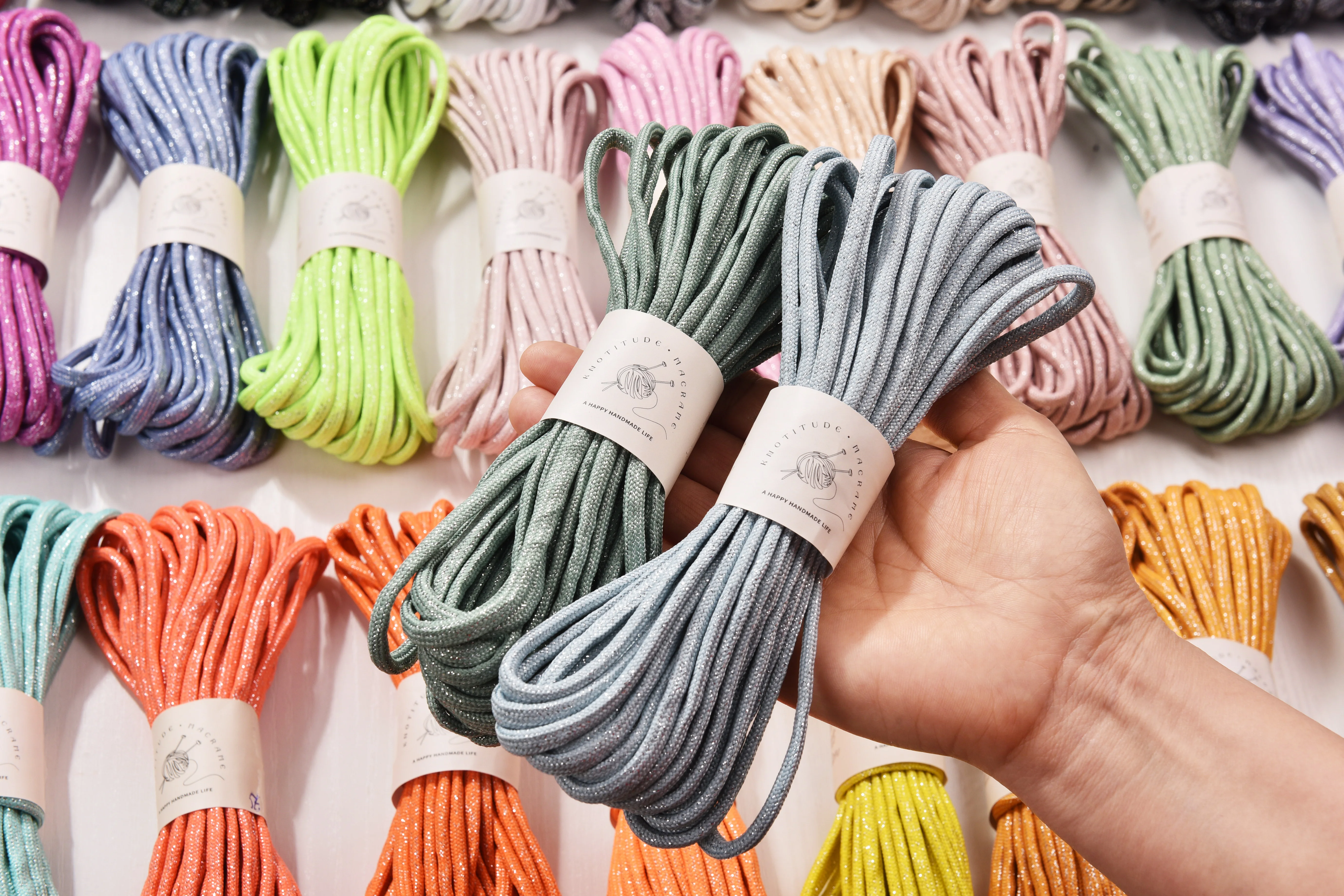 Silver Glossy 5mm Polyester Braid Rope Lurex yarn 10meters a bundle Shiny Metallic cord for DIY Project Small Jewelry Making 6