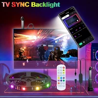 New TV LED SYNC Backlight RGBIC LED Strip with Color Capture Bluetooth Music SYNC USB Light Strip for Movie Game Atmosphere 1