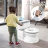 Childrens Simulation Grey Solid Baby Training Potty With Flushing Sound 5