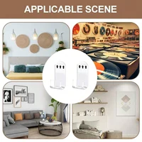 6/12Pcs Clear Acrylic Record Holder, Vinyl Record Shelf Wall Mount, Adhesive Acrylic Record Display Rack,  For Daily Displaying 2