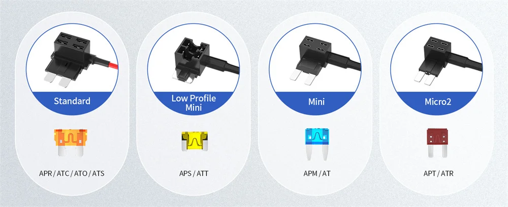 36-teiliger Sicherungshahn, 12 V, 4 Typen, fügen Sie ein Sicherungsset mit 5 A, 10 A, 15 A, 20 A Sicherung, Standard-Low-Profile-Sicherungshahn-Adapter, Mini und Micro2 für Auto – Detail 6