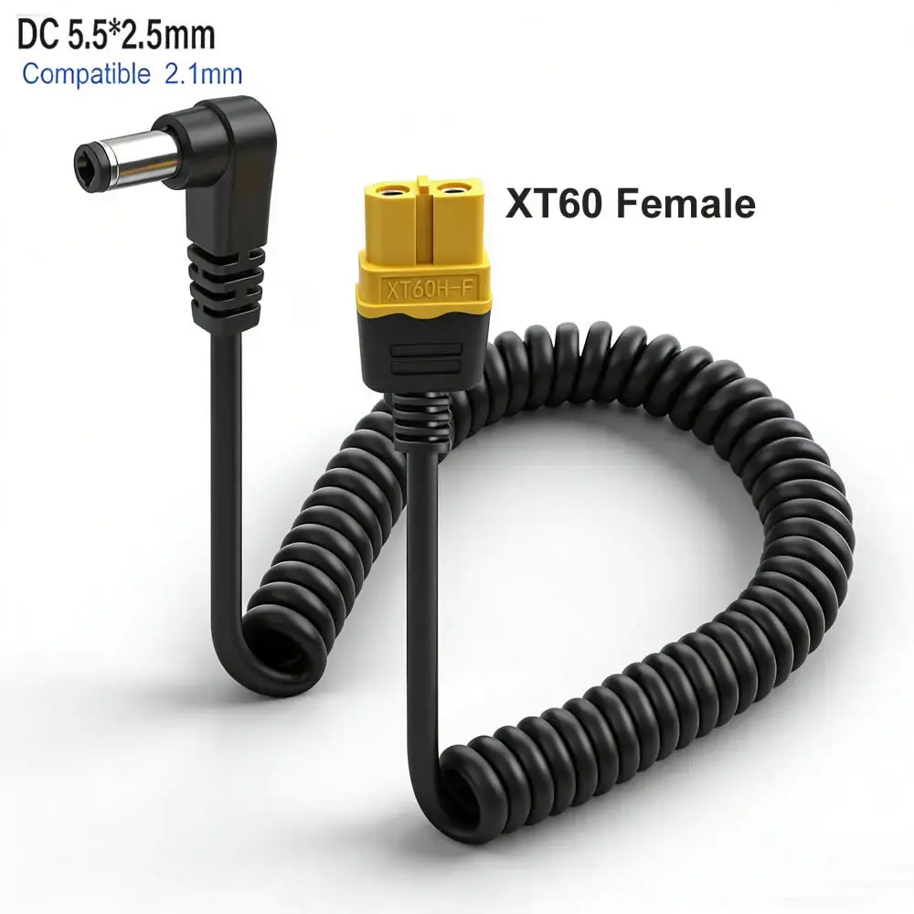XT60 남성 커넥터-남성 DC DC5525 개폐식 전원 케이블 TS101 PINE64 전자 납땜 인두용 5.5x2.5mm 어댑터