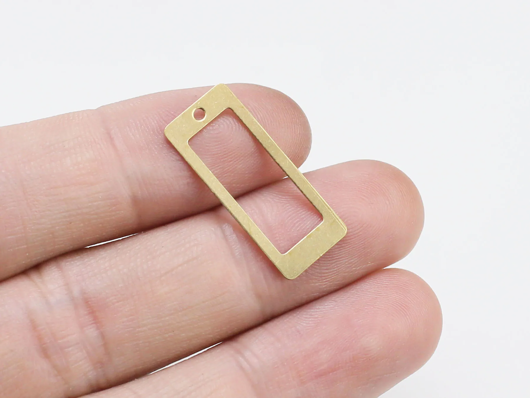

50pcs Rectangle Earring Charms, Geometric Brass Charms, 24x10mm, Earring Findings, Jewelry Making R022