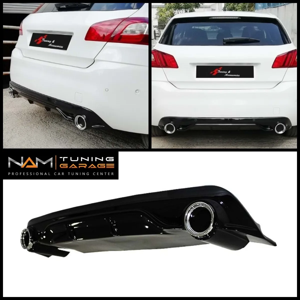 

Car Rear Bumper Lip Diffuser Spoiler Rear Side Splitters Flaps For Peugeot 308 Flaps Protector Chassis Spoiler Bodykit