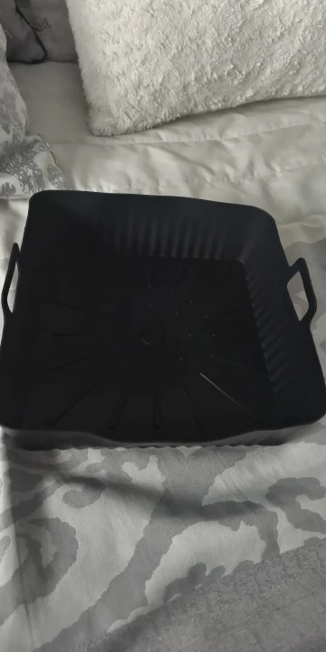 Large Air Fryer Silicone Basket Liners 9 Inch XXL Airfryer Molds Reusable Square 23cm photo review