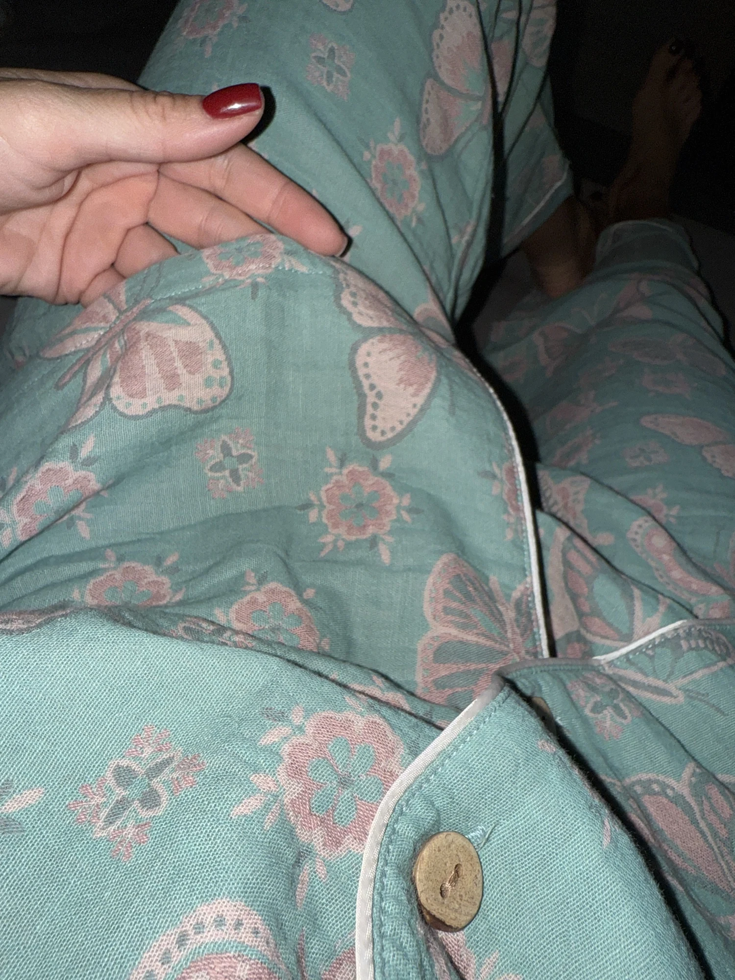 Japanese Vintage Floral Cotton Pajama Set photo review