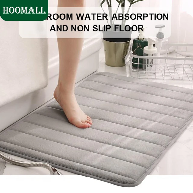 Super Absorbent Bath Mat Rug Fast Dry Bathroom Absorbent Mat Non-slip  Backing Water Absorbing Floor Mat Soft Flannel Breathable - AliExpress