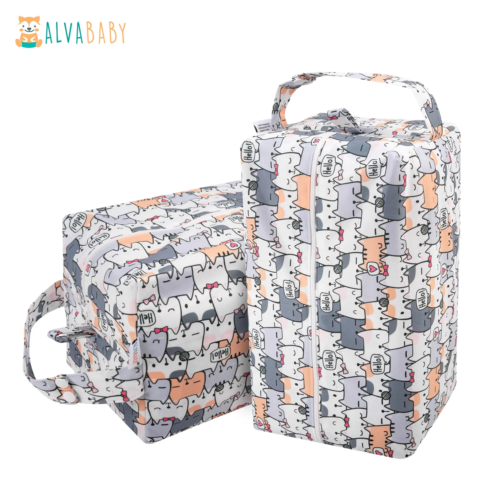 U PICK ALVABABY Diaper Pod Double TPU Layers Cloth Diaper Bag Reusable Bag Waterproof Nappy Diaper Bag Maternity Bag