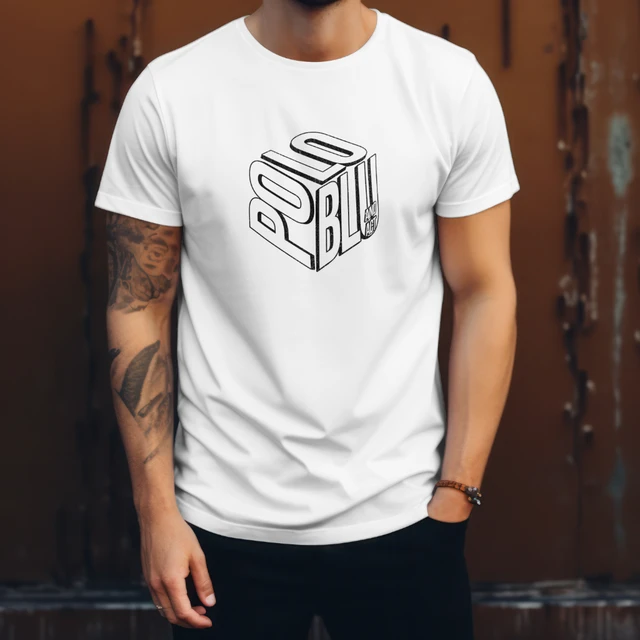Camiseta Masculina Polo Blu Estampada Moderna Malha Algodão do P ao G1