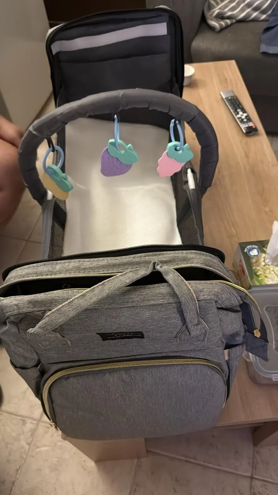 Sac à dos de maternité avec lit pliant – Sac de maman grande capacité, portable et léger photo review