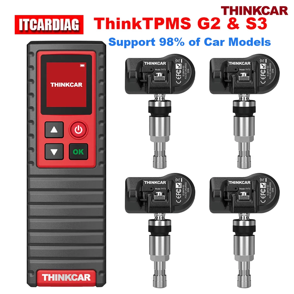 

THINKCAR ThinkTPMS G2 & S3 инструмент для диагностики давления в шинах автомобиля 2 в 1 315 МГц 433 МГц с шинами TPMS Программирование датчиков обучения