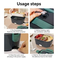 Electric Lunch Box Portable Food Heater Stainless Steel Inner Pot Food Container For Office Outdoor Camping Bento Picnic 4