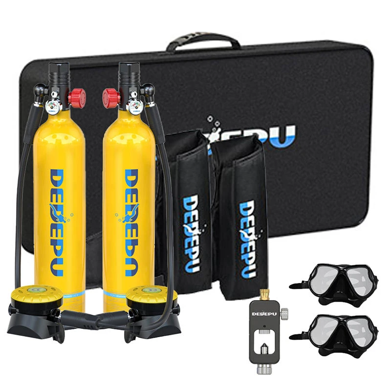 DEDEPU S5000 Scuba Tank Oxygen Diving Cylinder Respirator Scuba Diving Tank 1L Equipment