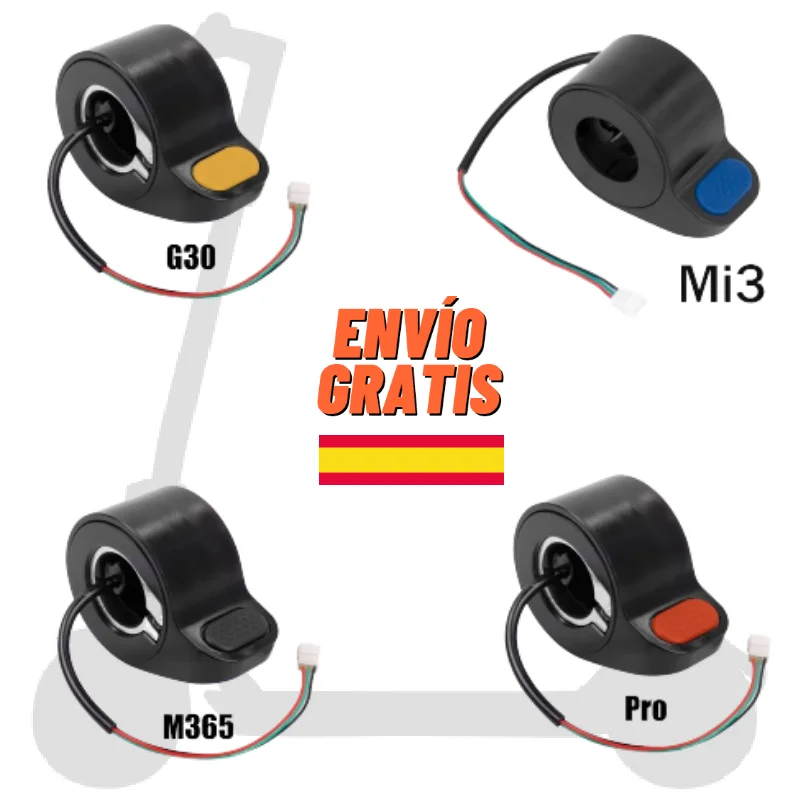 ✅Acceleratore Xiaomi M365 Patinete Eléctrico Pro 2 / 1S / Essential / Mi Scooter 3 / Gomas De Recambio Azules / Negras / Rojas - Accessori