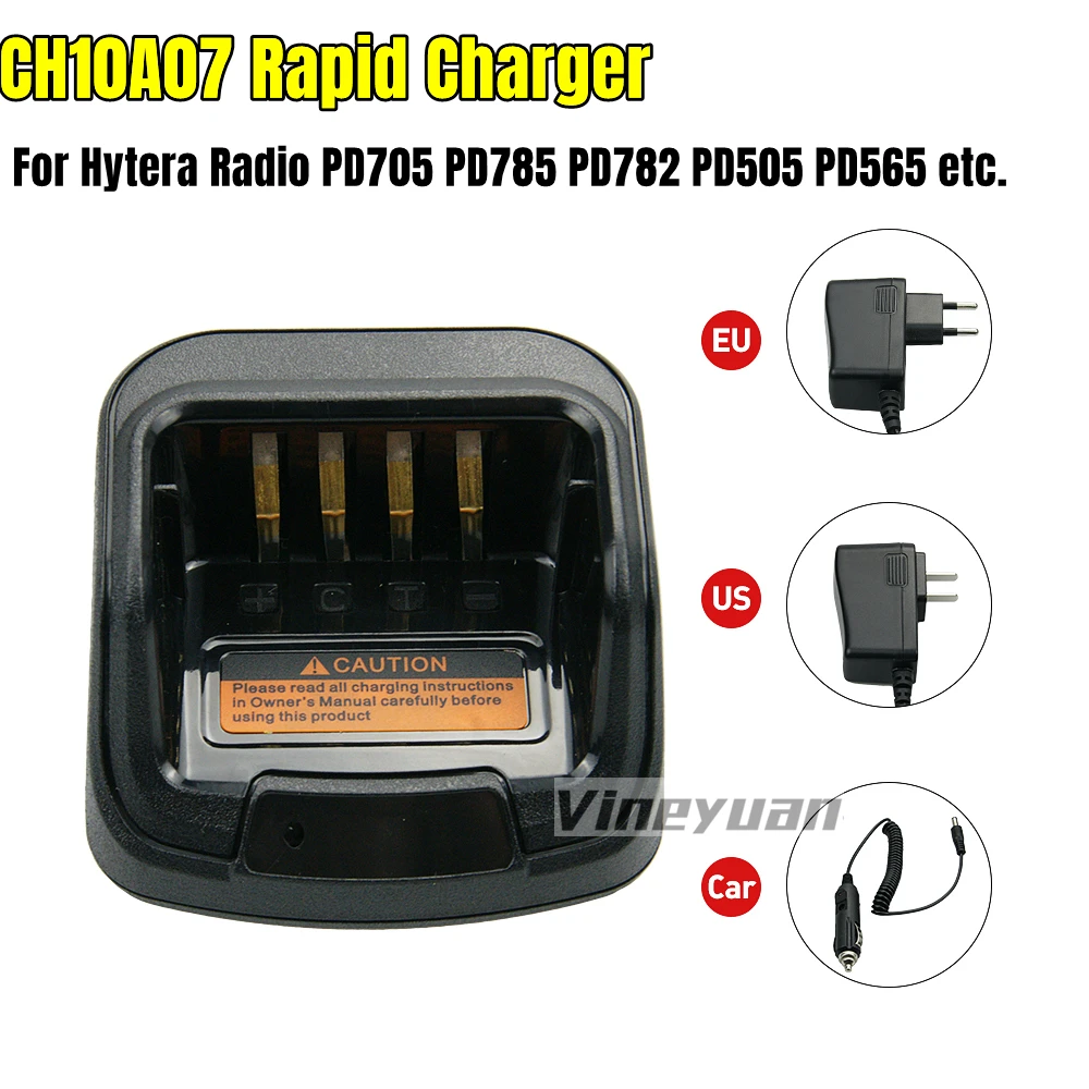 Ch10A07 Two Way Radio Caricabatteria Da Tavolo Per Hytera Pd405 Pd782 Pd500 Pd502 Pd505 Pd562 Pd565 Pd580 Pd602 Pd605 Caricabatteria