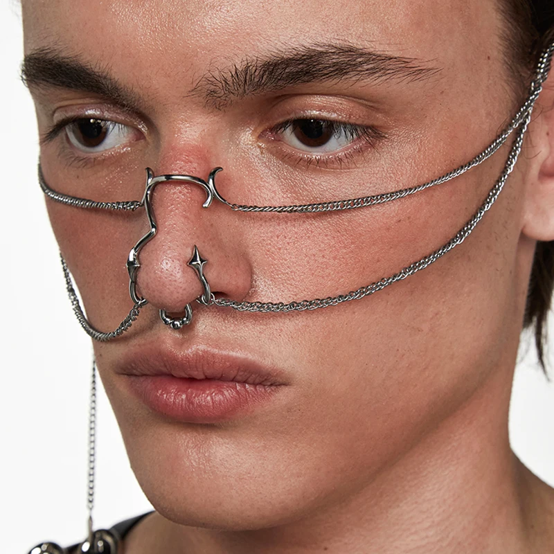 Europe And The United States New Future Technology Star Three-Dimensional Nose Jewelry Fashion Men Women Face Set Jewelry