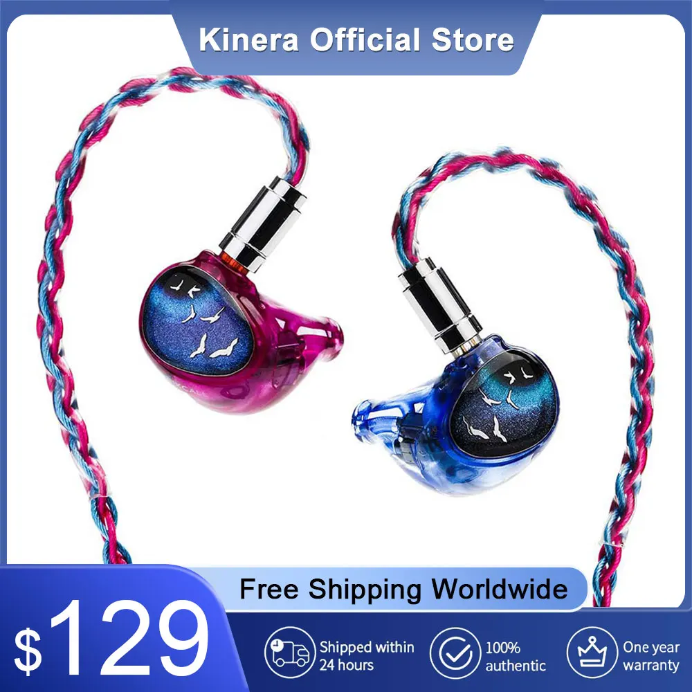 Kinera Celest Phoenixcall 인이어 모니터, 평면 패널 드라이버, 5 하이브리드 드라이버, IEM 0.78, 2 핀 플러그 이어폰 케이블, 1DD + 2BA + 2