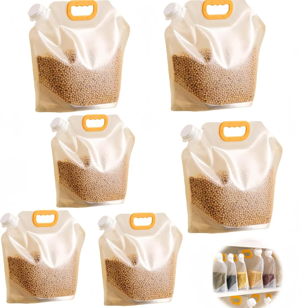 Sealed Grain Storage Containers with Lids for Moisture Prevention - Essential Kitchen Solution for Home Use