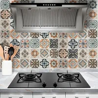 Tile 3D Waterproof Cabinet Wallpaper Home Decor Furniture Vinyl Wall Self Adhesive PVC Wallpaper Kitchen Cabinet Door Sticker 5