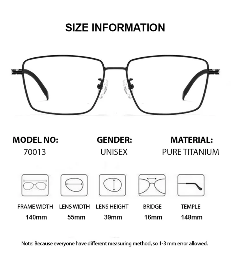 Chashma Men's Full Rim Polygon Square Titanium Eyeglasses Image 2