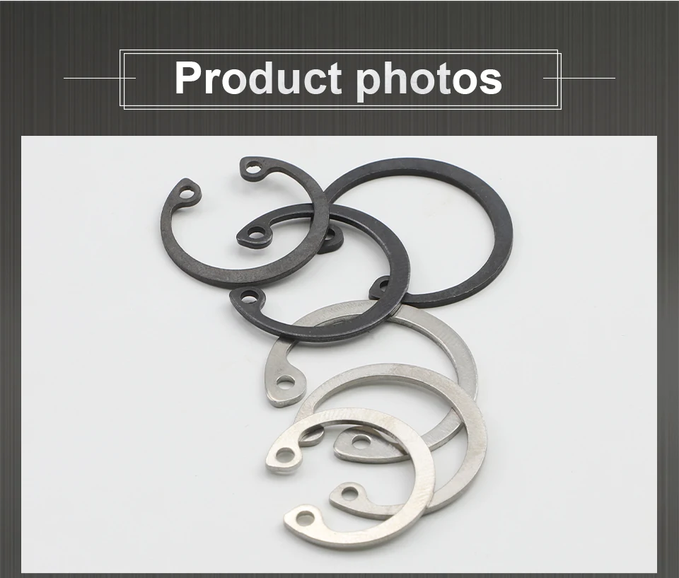 JUIDINTO 5-50 stücke Interne Sicherungsring Beibehaltung Ring Edelstahl Carbon Stahl M8-M30 C-clip Snap Ring Metric DIN472 – Detail 6