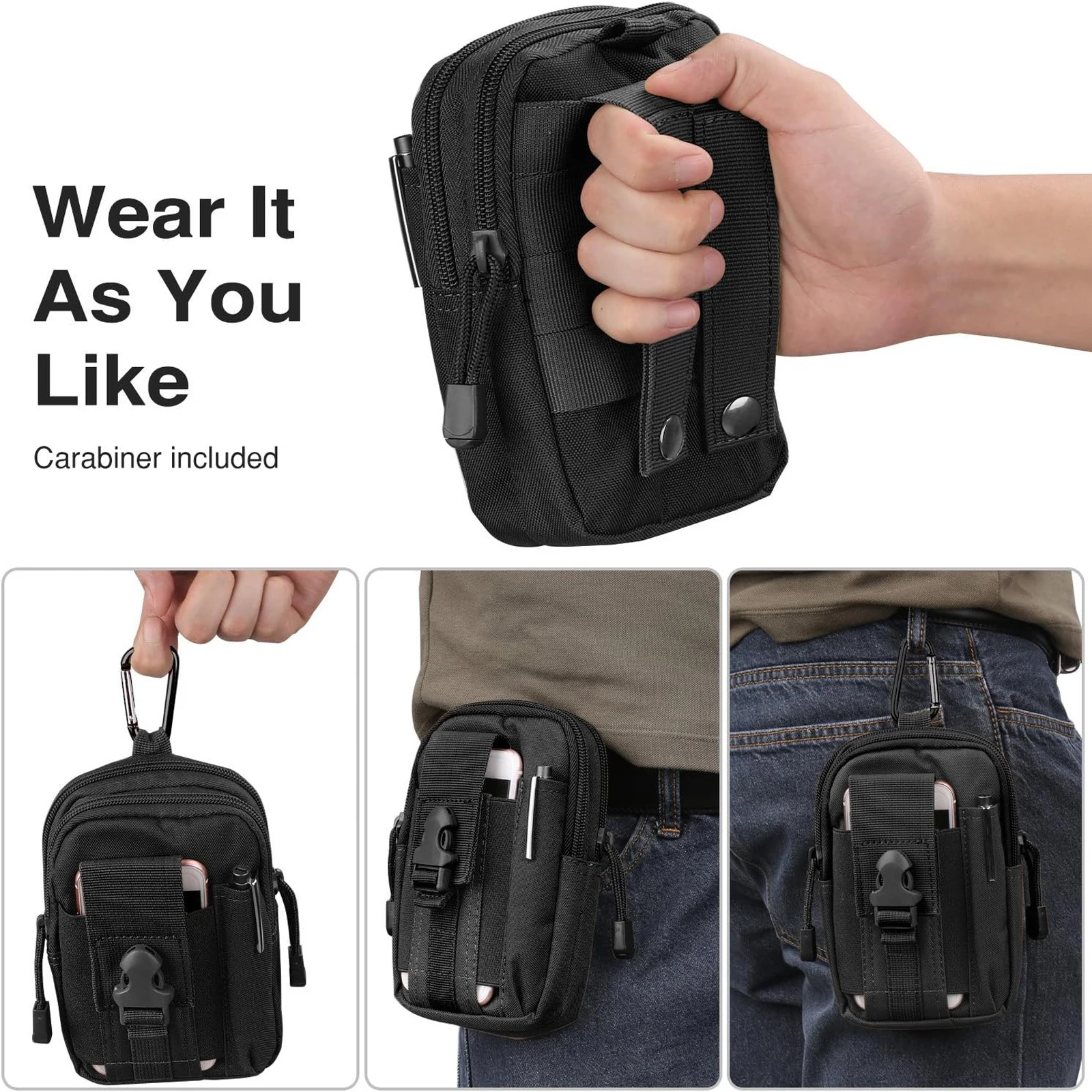 Nylon Outdoor Waist Bag Tactical Molle Pouch Fanny Pack