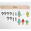Creative Wooden Wall Mounted Key Storage Rack with 6 Hooks Wall Key Organizer,Home Decor for Entryway Hallway 6