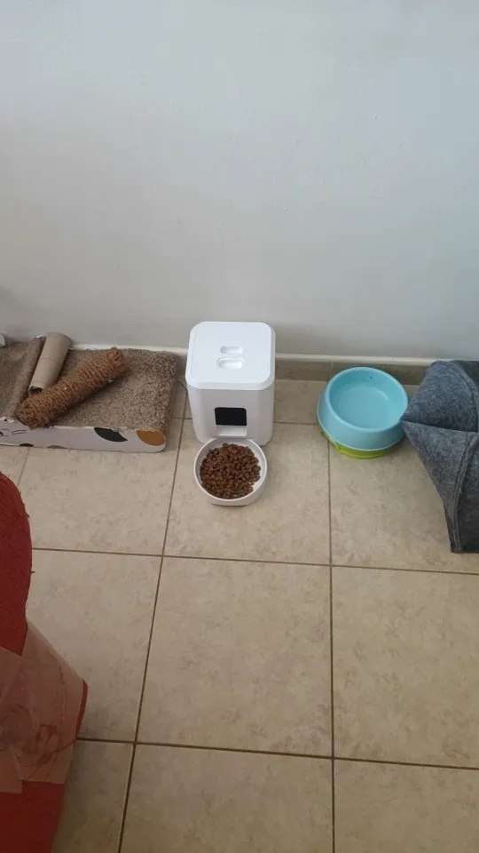 Comedero inteligente para mascotas, alimentador automático para gatos, máquina de comida lenta para perros con dispensador automático de comida para gatos cuantitativo temporizado, tazón para perros y gatos photo review
