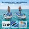 11' Inflatable Stand Up Paddle Board, 500LBS Weight Capacity, Wide Stand Up Paddle Board with Premium SUP Accessories, Non-Slip EVA Deck, for Adults & Youth of All Skill Levels, Dark Wood Grain