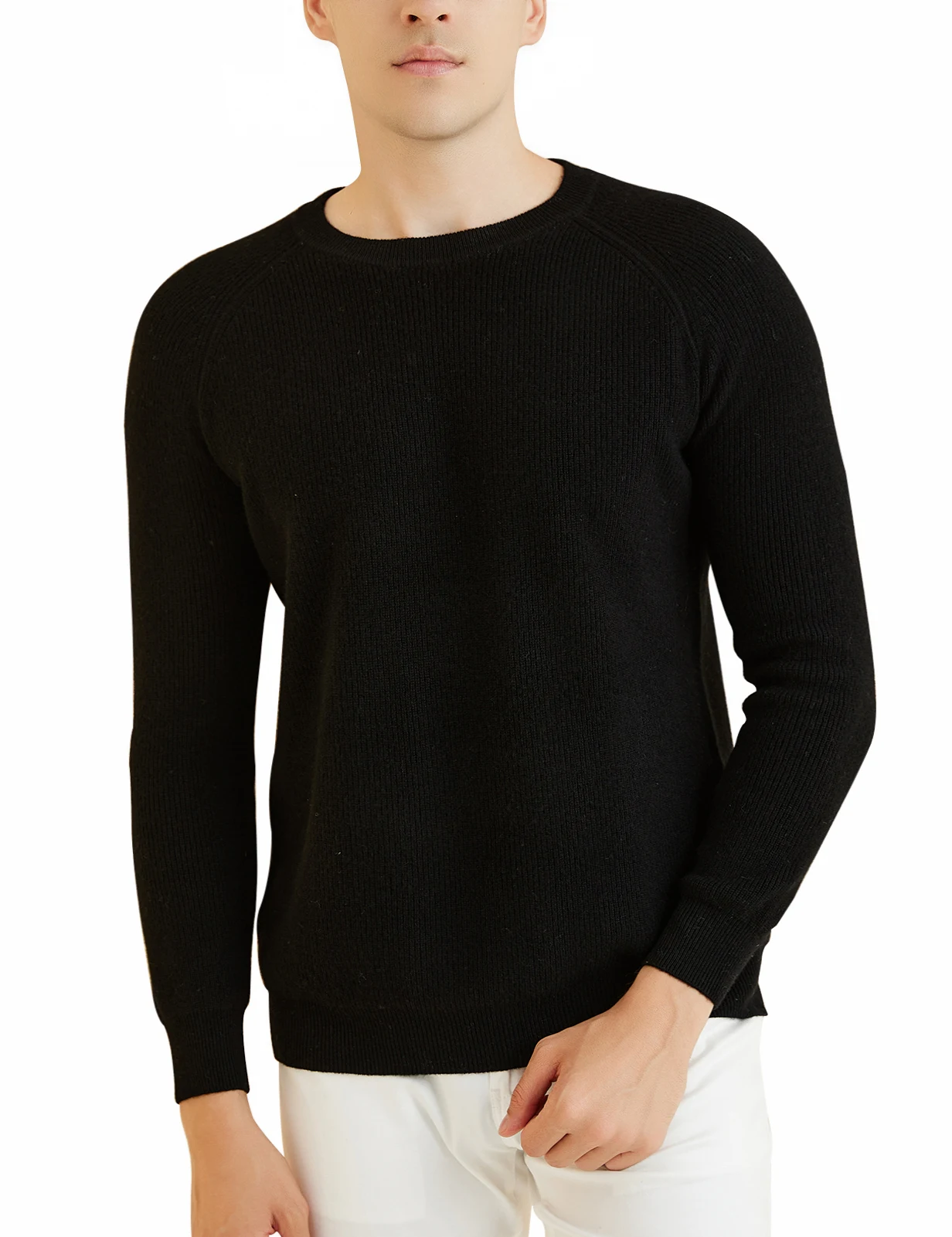 Men's Sweater 100% Merino Wool Knit Sweater 2023 Fall Winter Warm Long Sleeve Crewneck Pullover Male Tops Korean Luxury Clothing 3