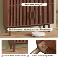 Шкаф для хранения Anajqaqia, современный комод, деревянный сервант с деревянными ручками, гостиная, цвет орех/цвет дерева — изображение 4