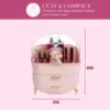 Pink Makeup Storage Organizer with Lid in Standard Size 6