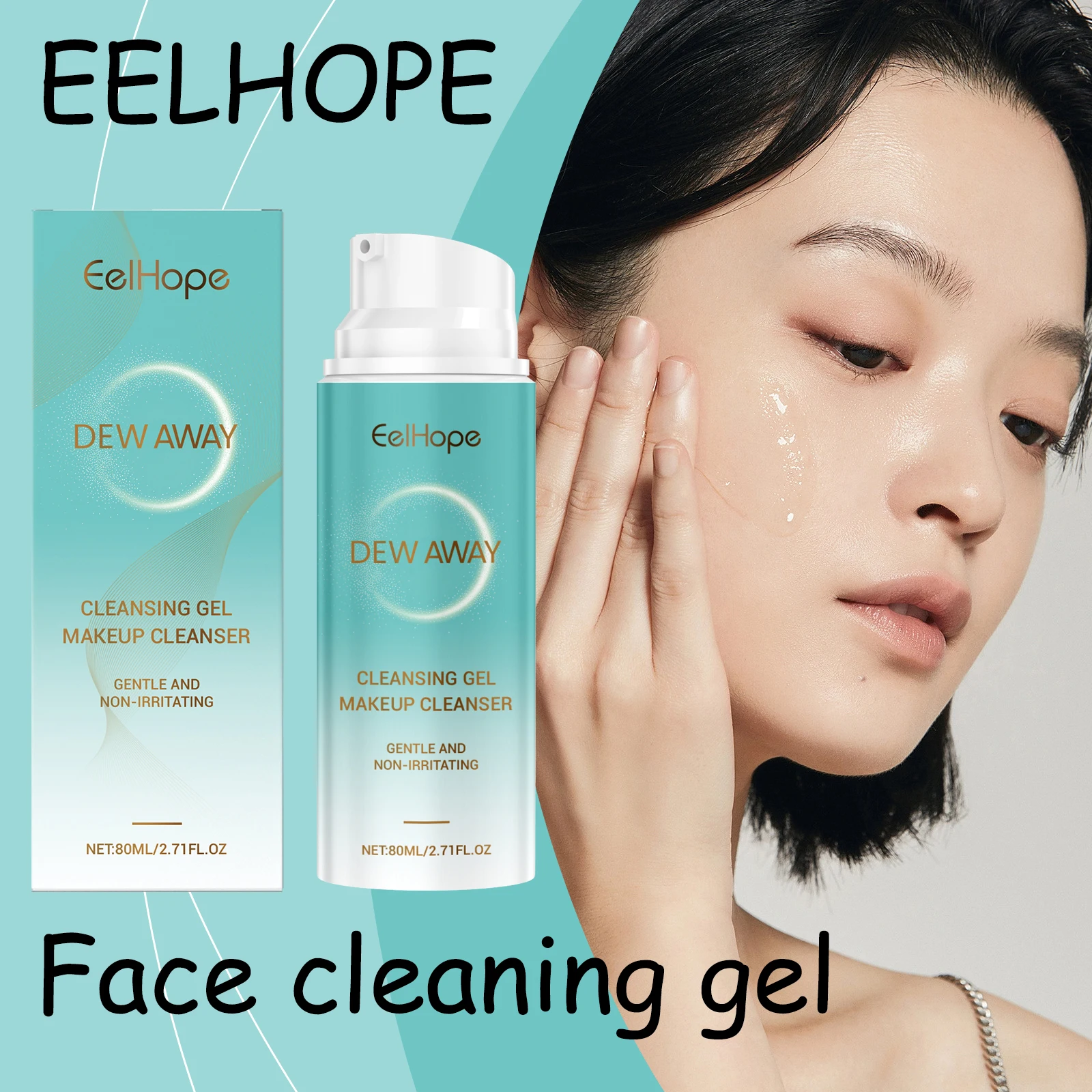 EELHOPE Face Cleaning Gel Quick Remove Makeup Cleaning Pore Dirts No Tight Moisturizing Oil Control Glowing Face Cleaning Gel