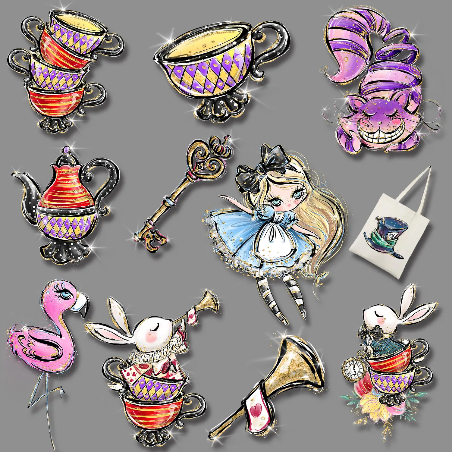 Alice In Wonderland Disney Films Patches Voor Kleding Stickers Op T shirts Hoodies Ijzer Op