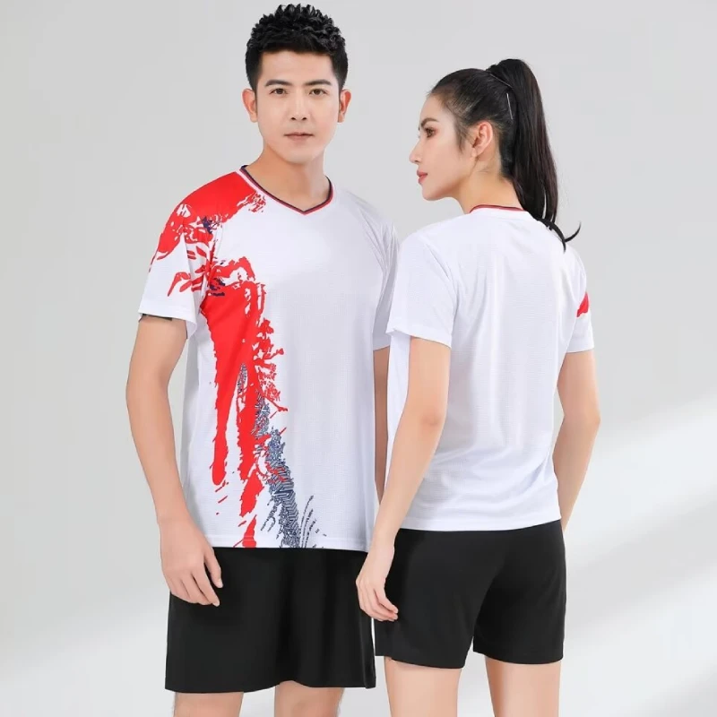 Badminton Suit Men's Women's Children Tennis Ping Pong Jerseys Summer Short Sleeve Training Set