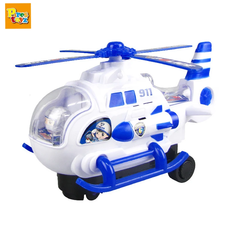 Interesting Simulation Helicopter Toys Electric Battery Operated Universal Wheel Kids Helicopter with Light Music Toys Kids Gift