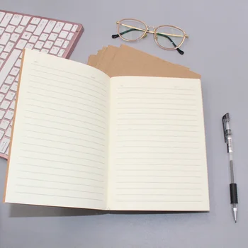 10PCS Kraft Paper Stitched Lined Notebooks 3