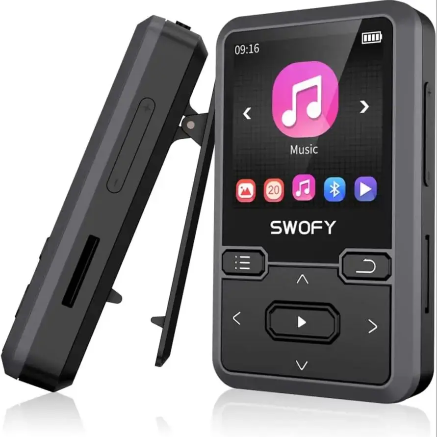 Lettore MP3 JOLIKE M5 16GB Bluetooth 5.3 Touch Screen FM Radio Nero