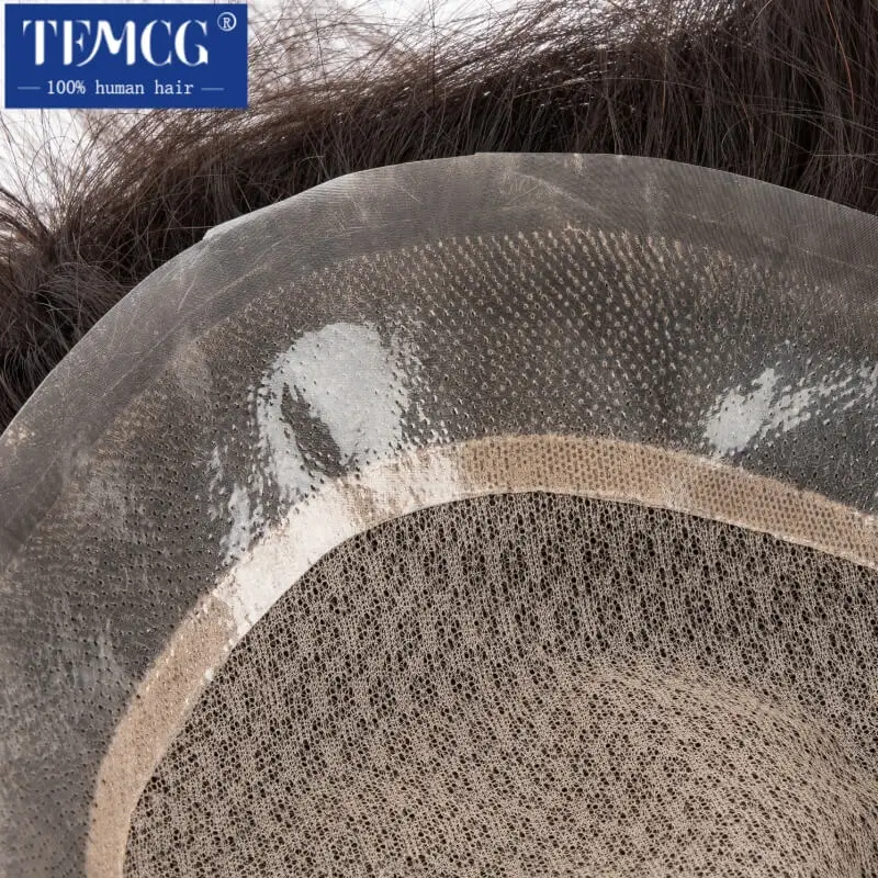 100% Natural Human Hair Toupee human hair toupee Double Layers Australia Clearance Male Hair Prosthesis Lace PU Base Breathable System Man Wig
