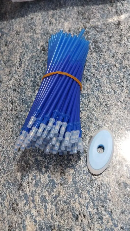 100 unids/set Kawaii recarga borrable bolígrafos borrables bolígrafo de Gel boceto escritura papelería para cuaderno útiles escolares lindo lápiz para niños photo review