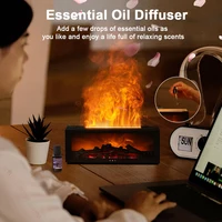 Diffuseur d'huiles essentielles avec télécommande, humidificateur d'ambiance effet flamme, diffuseur d'arômes pour la maison. 3