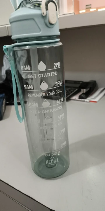 Lunvail™ 800ml Sports Water Bottle – Leak-Proof BPA-Free Bottle with Time Markings for Fitness, Travel & Daily Hydration
