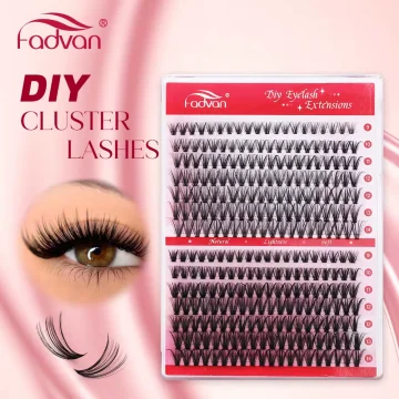 FADVAN 14 Row 30D Cluster Lashes Kit